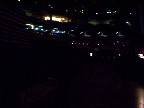 Looking out into the stadium from the stage - 09 Jul 2005