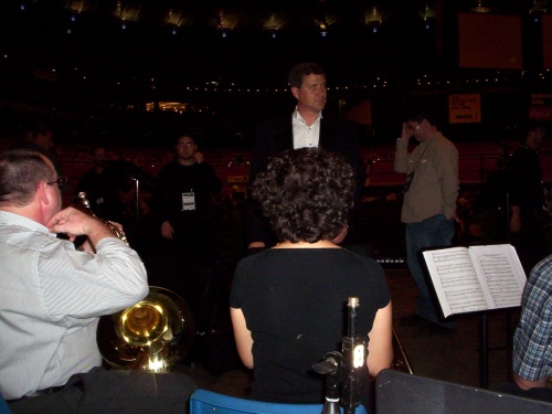 Dean Kravig leading parts of the soundcheck late Friday - 09 Jul 2005