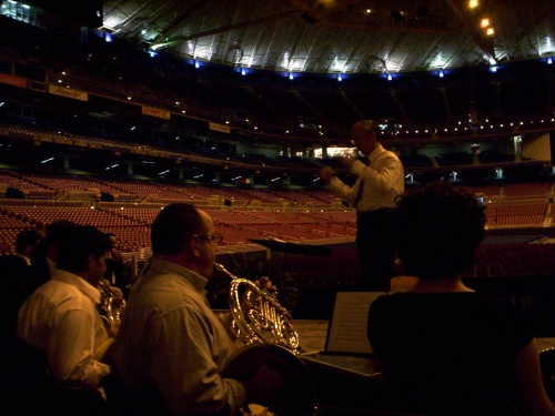 Guenter Preuss conducting during our soundcheck - 09 Jul 2005
